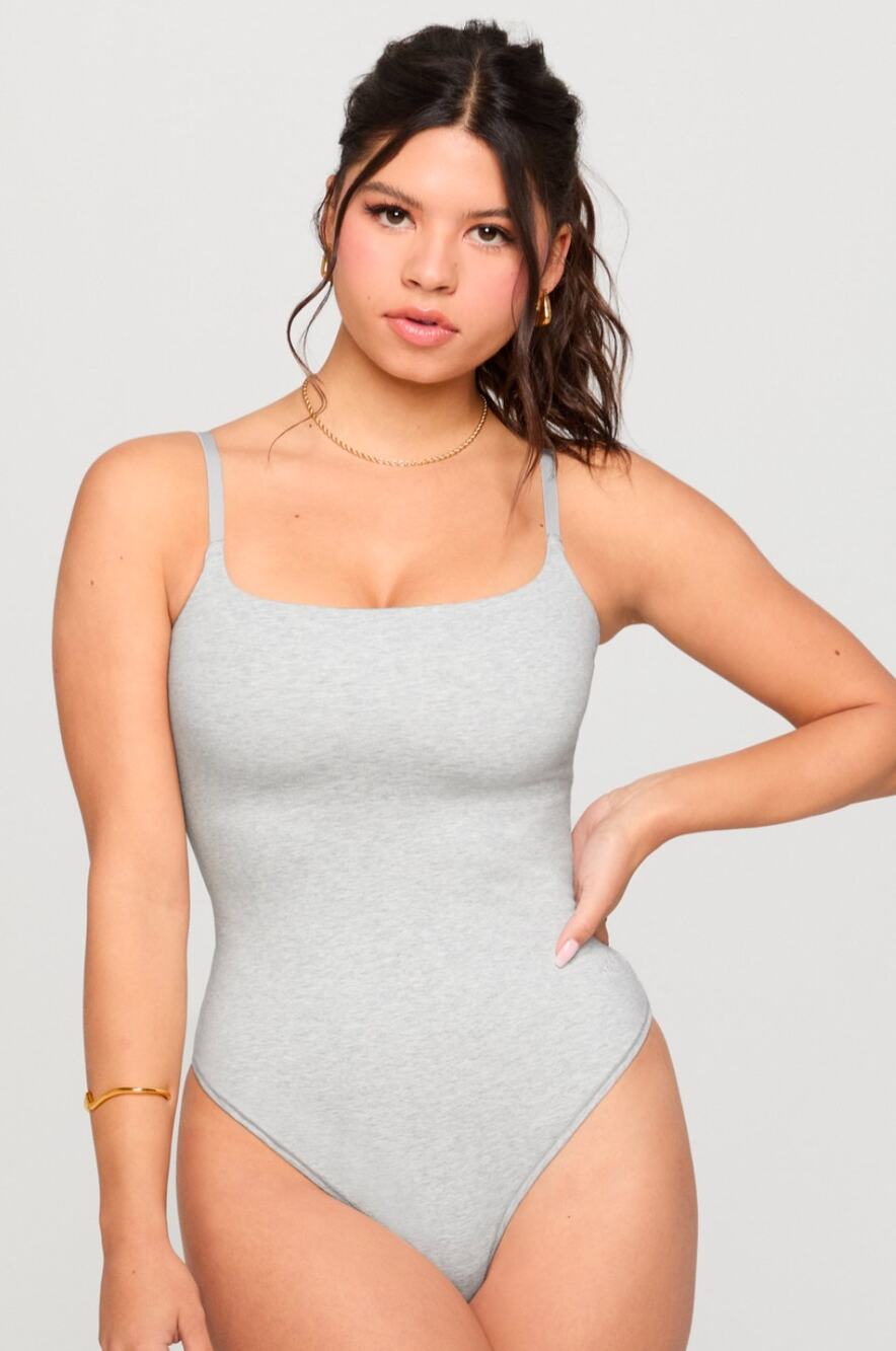 Yitty Snug Cotton Strappy Thong Bodysuit 3XL